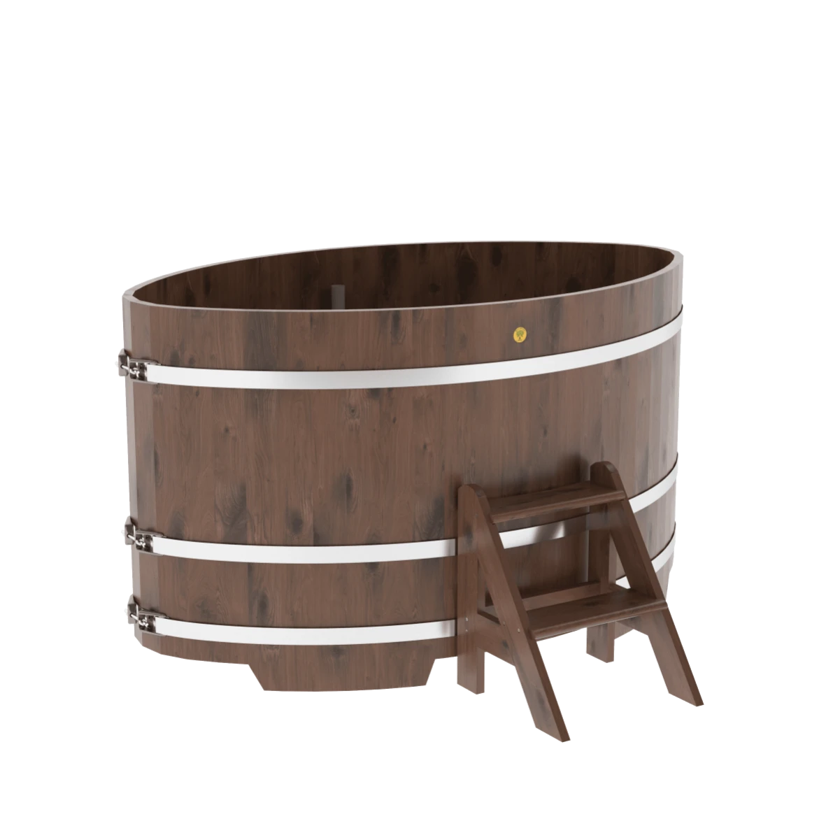 Купель BentWood овальная из мореного дуба 1,08х1,75 Рустик