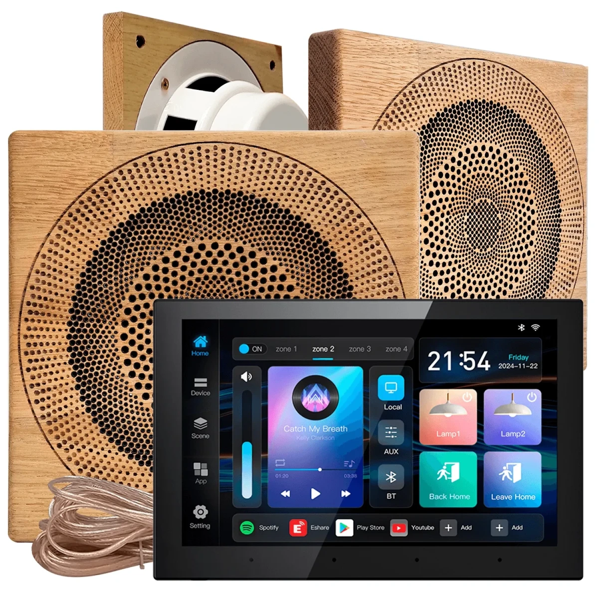 Комплект акустики для бани SW-3 SOUND Next WiFI Wood (три колонки, круг)