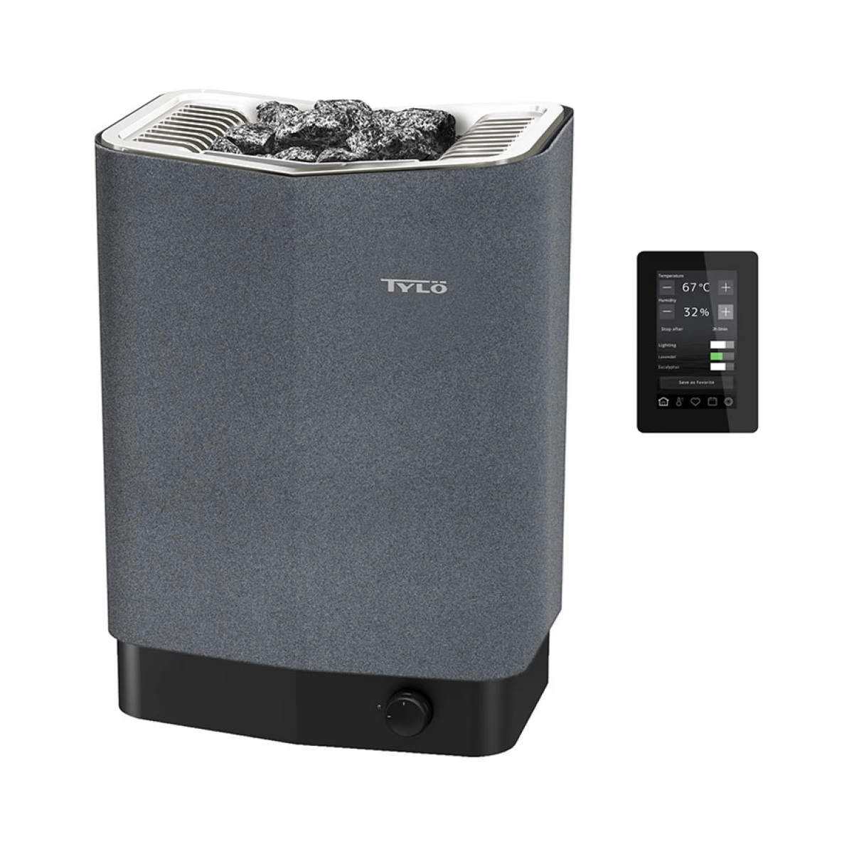 Электрическая печь Tylo Sense Elite 6 серого цвета + Пульт Elite