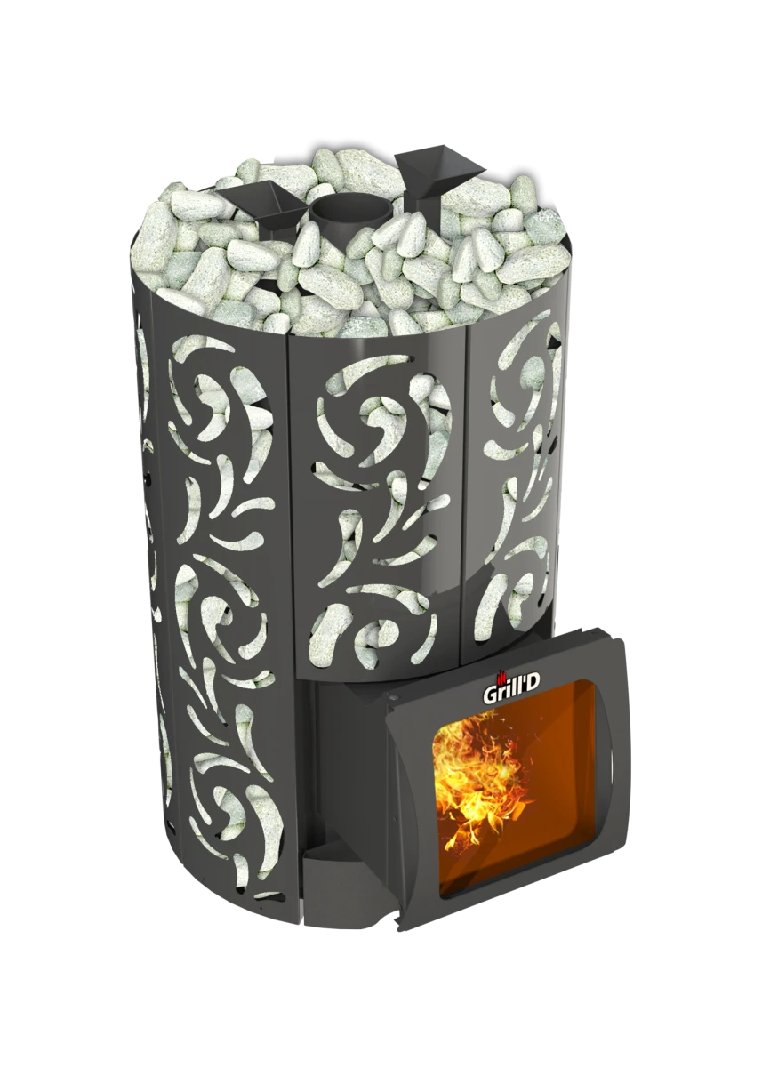 Дровяная банная печь Grill’D Violet World Short Window Max Pro