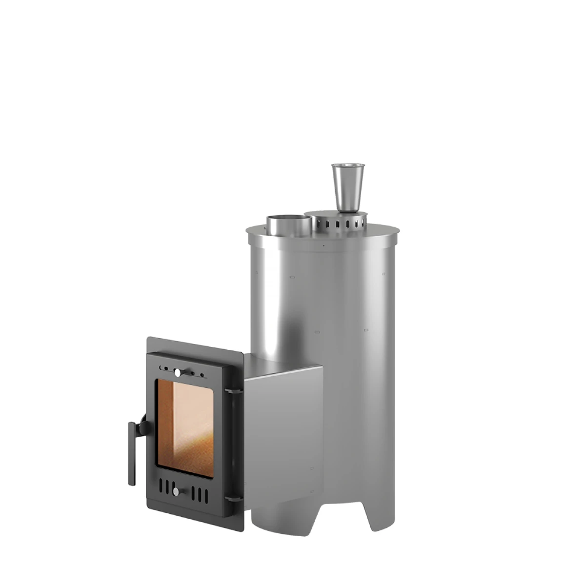 Дровяная печь для бани Эверест Steam Master 18 INOX (210М) (под обкладку)