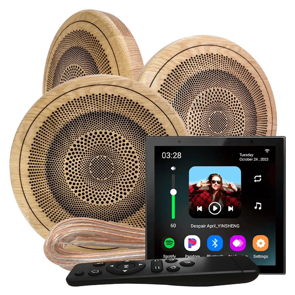 Комплект акустической системы SW Sensor 2.0 Wood WiFi (три колонки, круг)