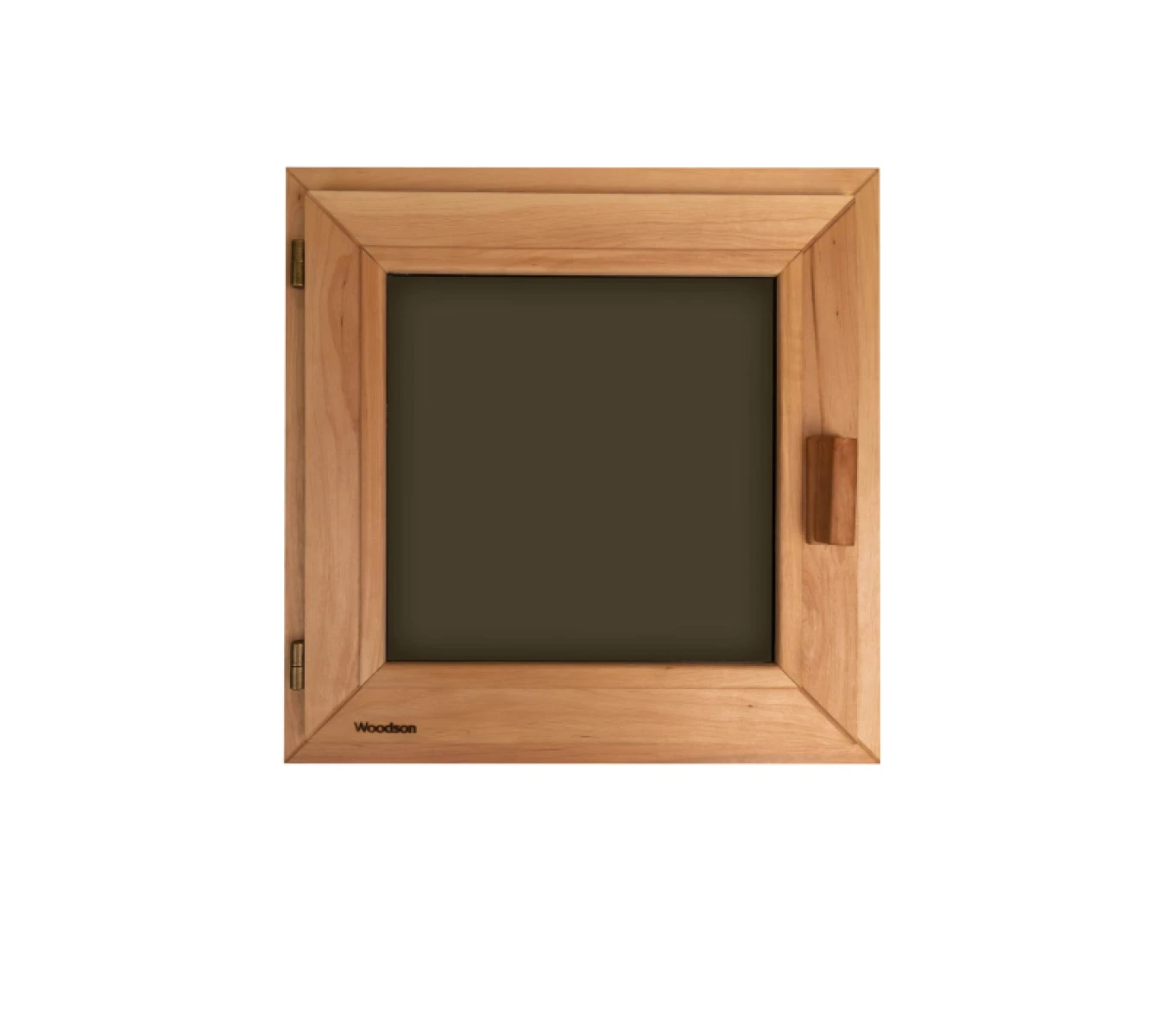 Окно Woodson PRO 50x50, стекло GREY ольха, левое