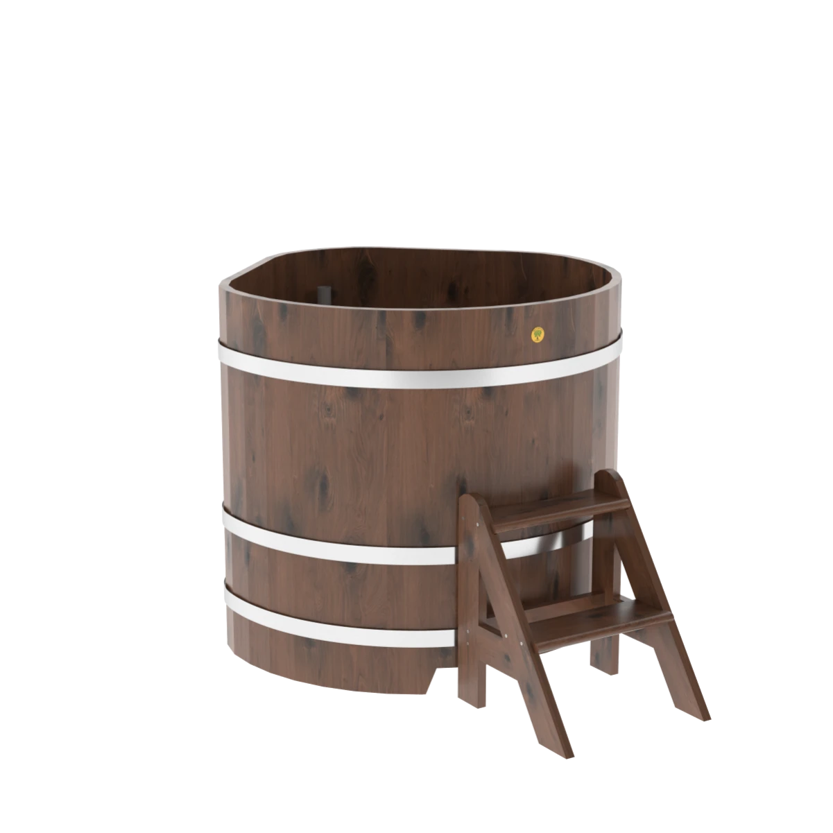 Купель BentWood угловая из мореного дуба 1,03х1,03 Рустик