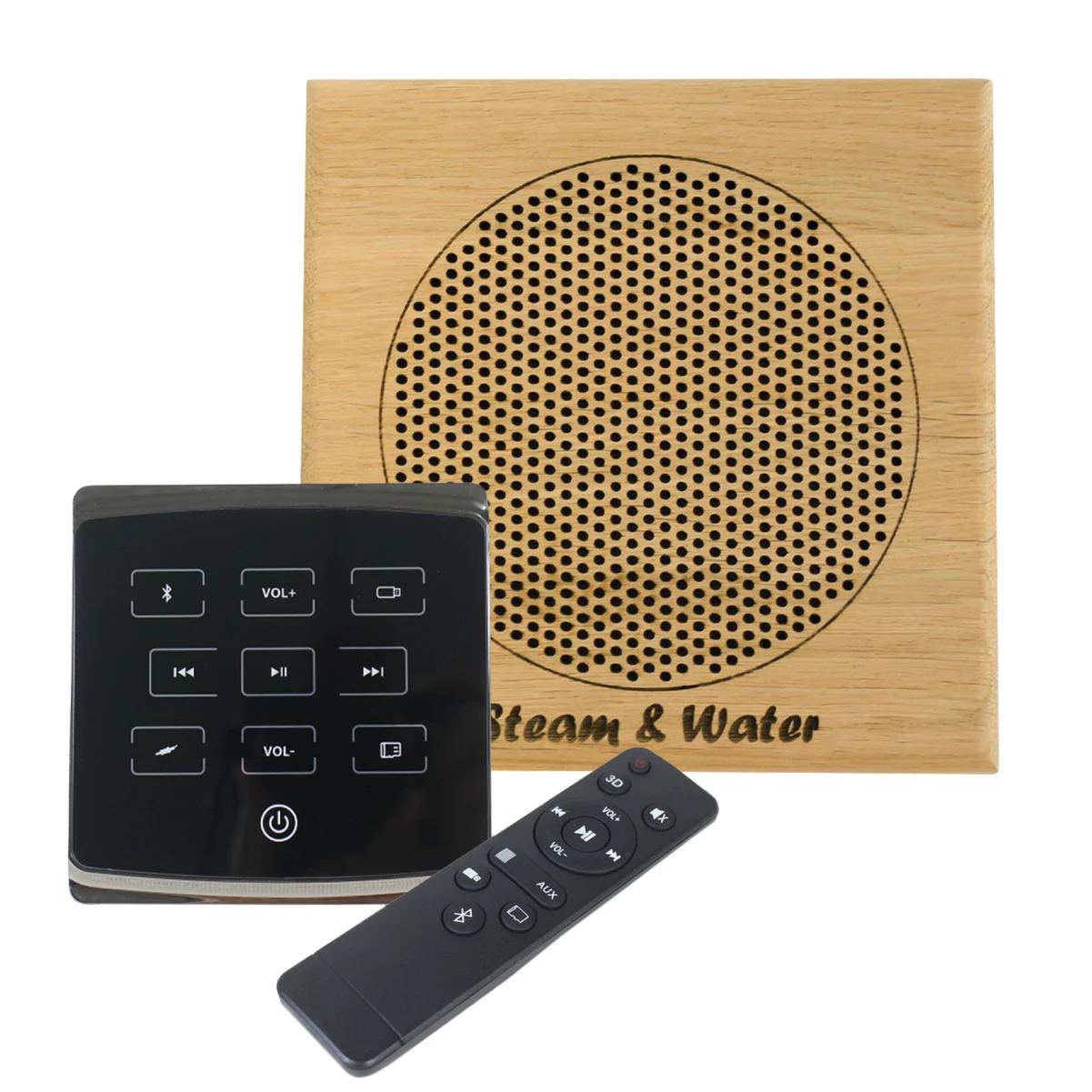 Комплект акустической системы встраиваемый SW 1 Black ECO Wood, двойной Прямоугольник (две колонки)