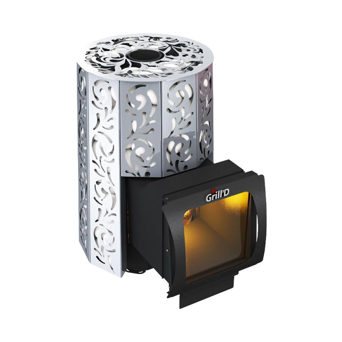 Дровяная банная печь Grill’D Violet Steel Long Window Max