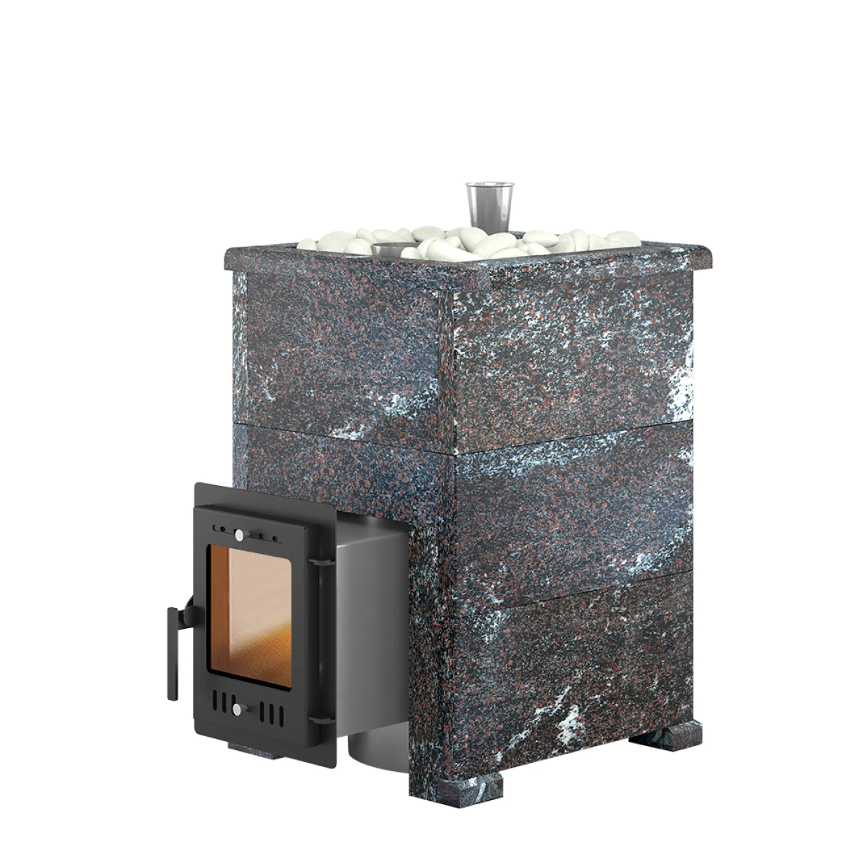 Дровяная печь для бани Эверест Steam Master 18 INOX Амфиболит, S-40
