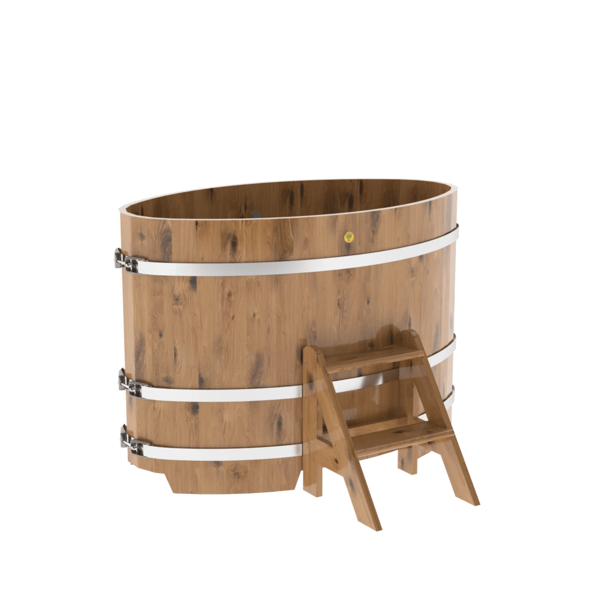 Купель BentWood овальная из натурального дуба 0,80х1,42 Рустик