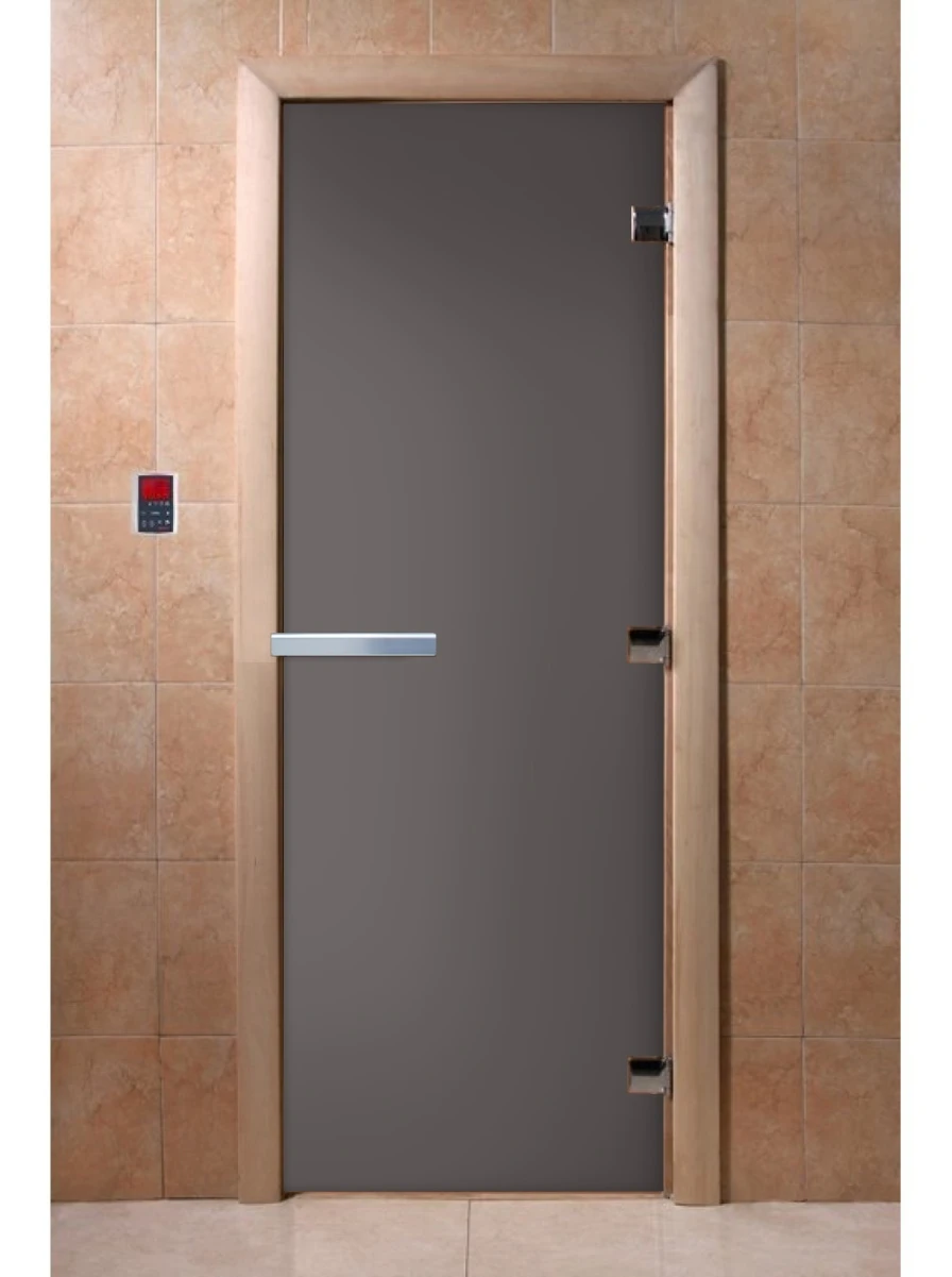 Дверь для бани DoorWood Графит матовая, 2000x600 мм