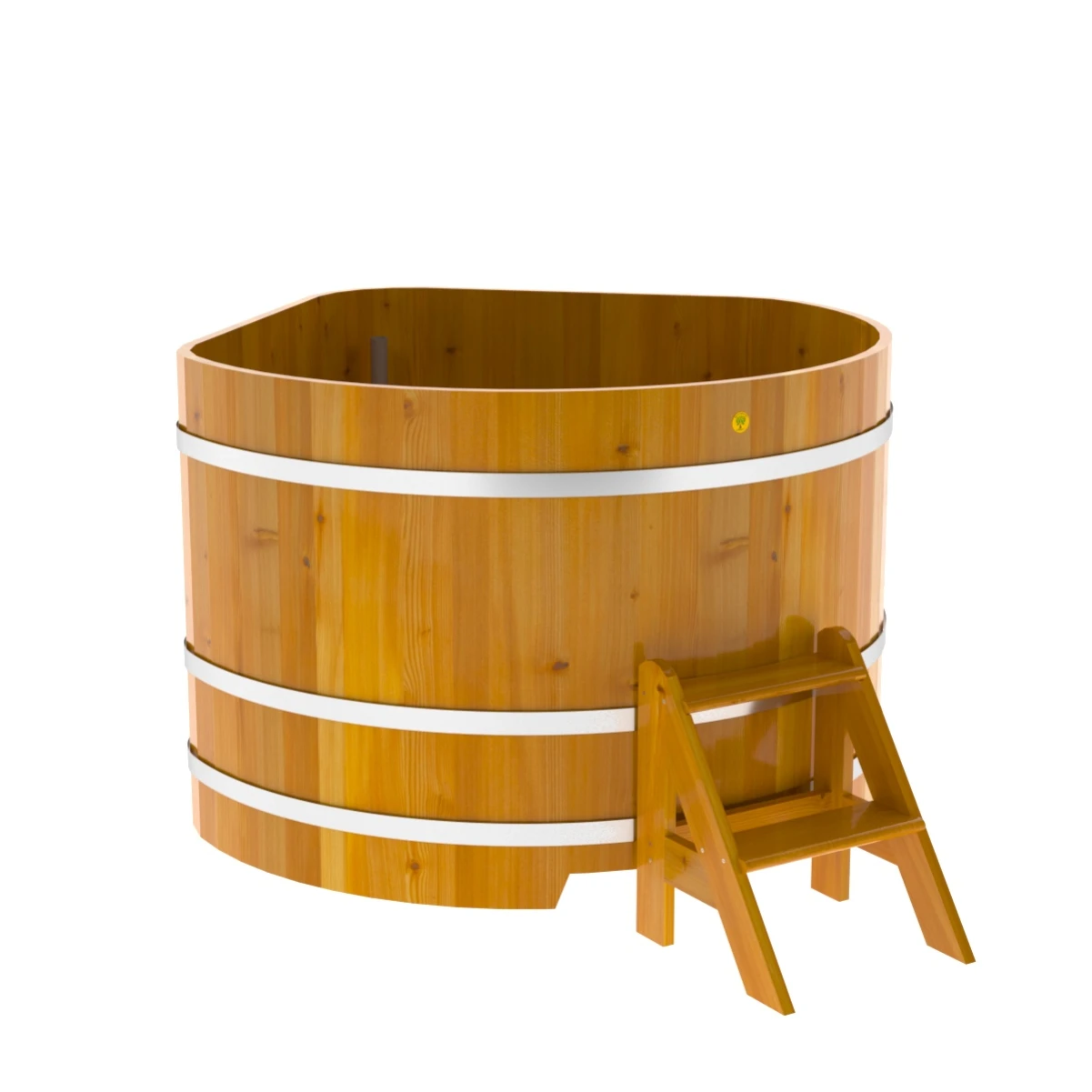 Купель BentWood угловая из натуральной лиственницы 1,37х1,37 Рустик