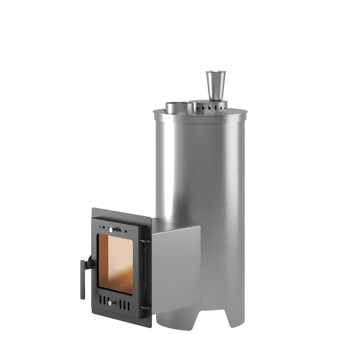 Дровяная печь для бани Эверест Steam Master 24 INOX (210М) (под обкладку)