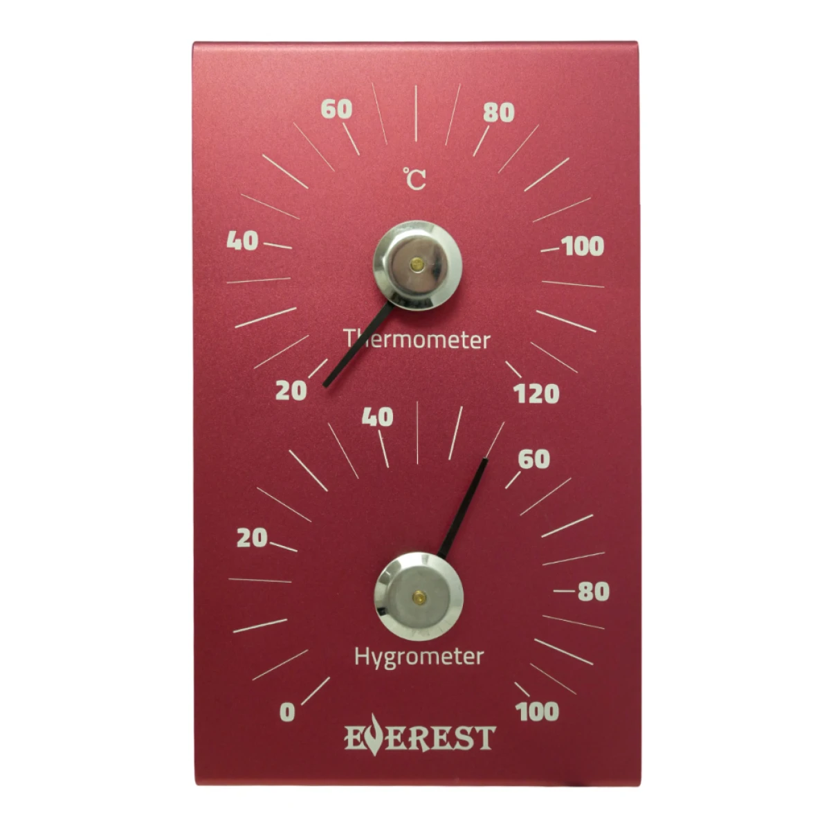 Термогигрометр EVEREST, алюминий RED (TG-26)