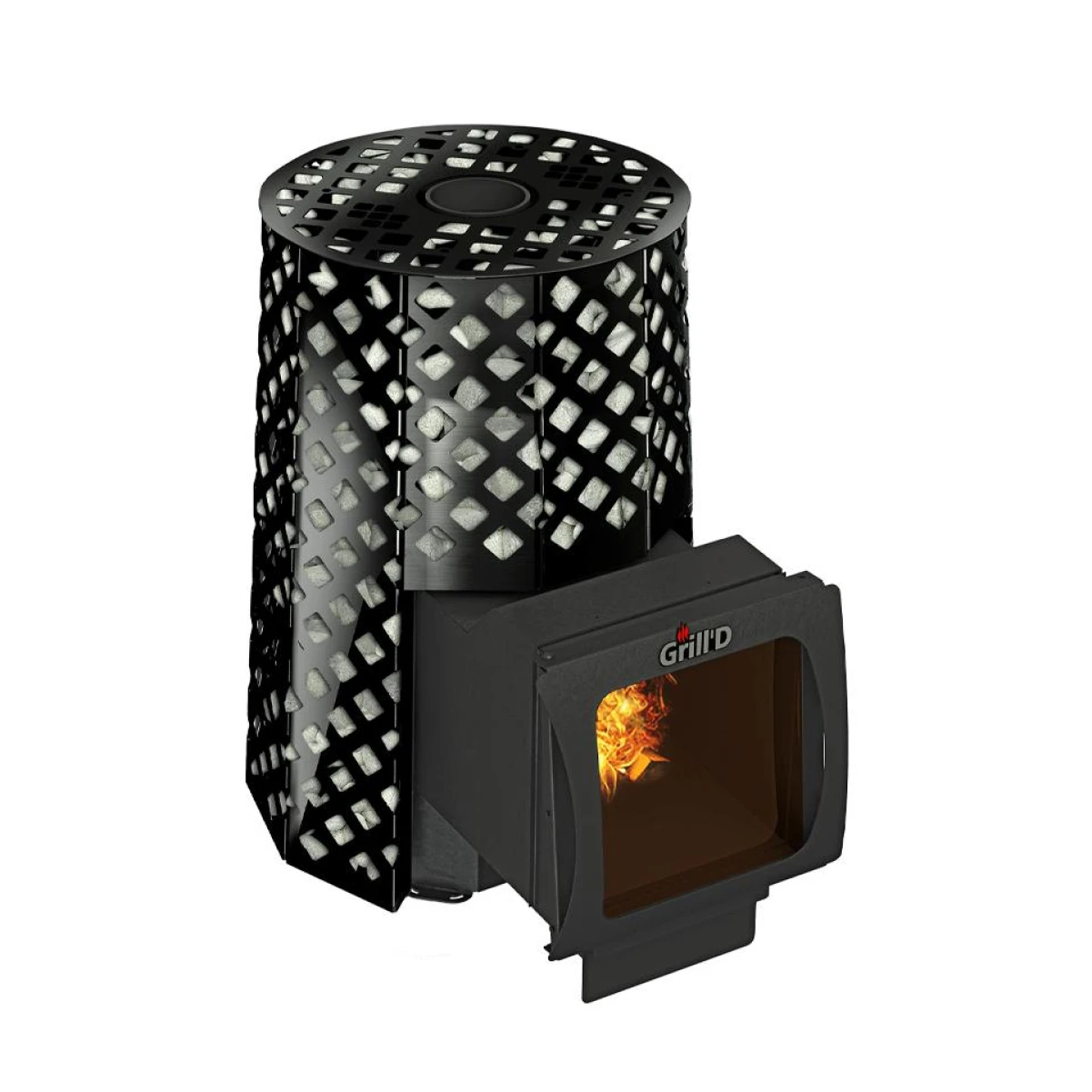 Дровяная печь для бани Grill’D Violet Romb Long Window Max