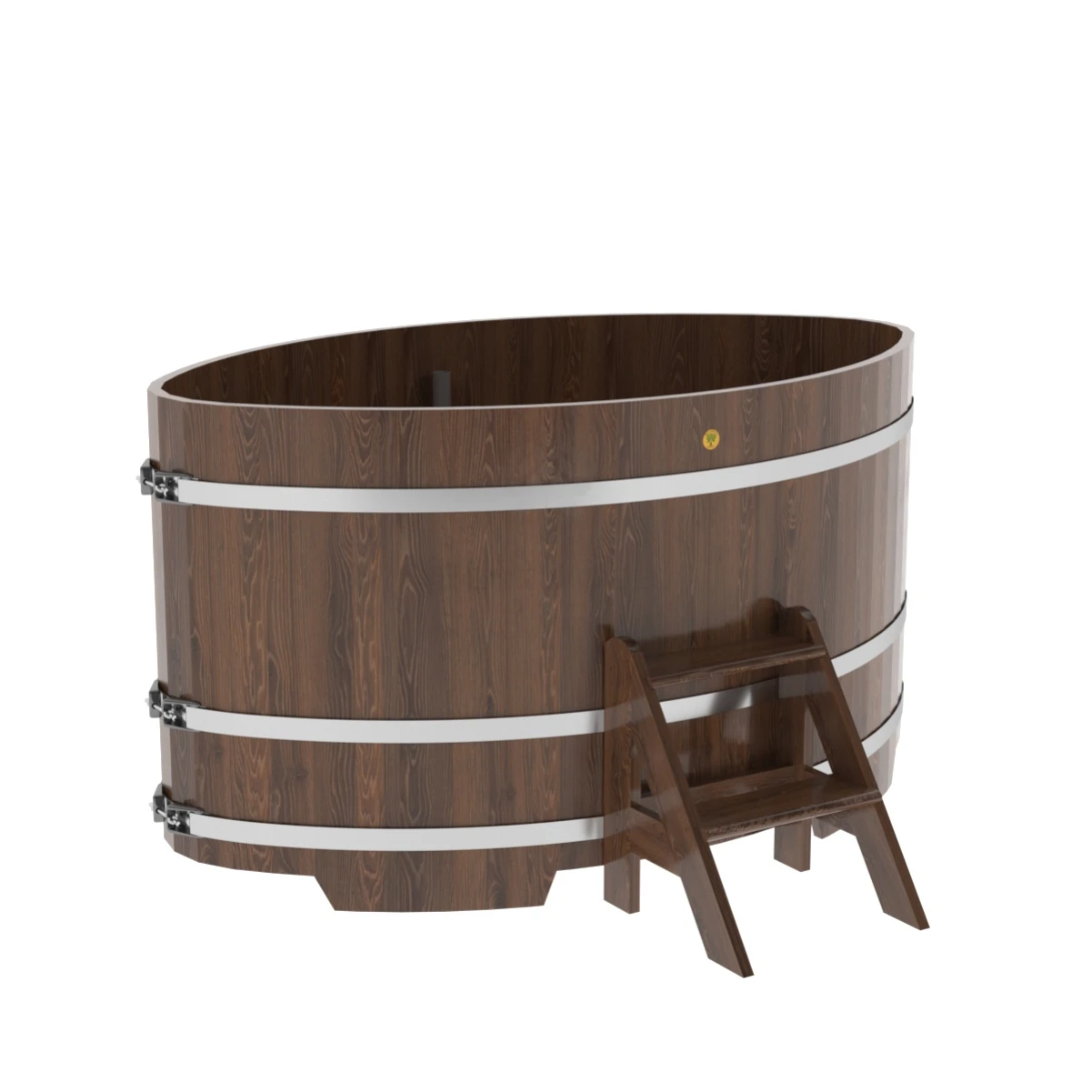 Купель BentWood овальная из мореного дуба 1,15х1,83