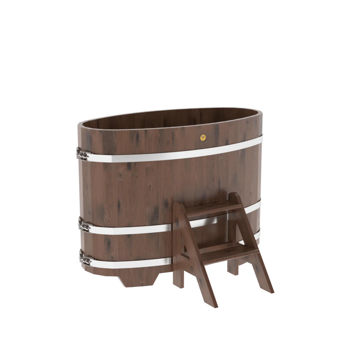 Купель BentWood овальная из мореного дуба 0,69х1,31 Рустик
