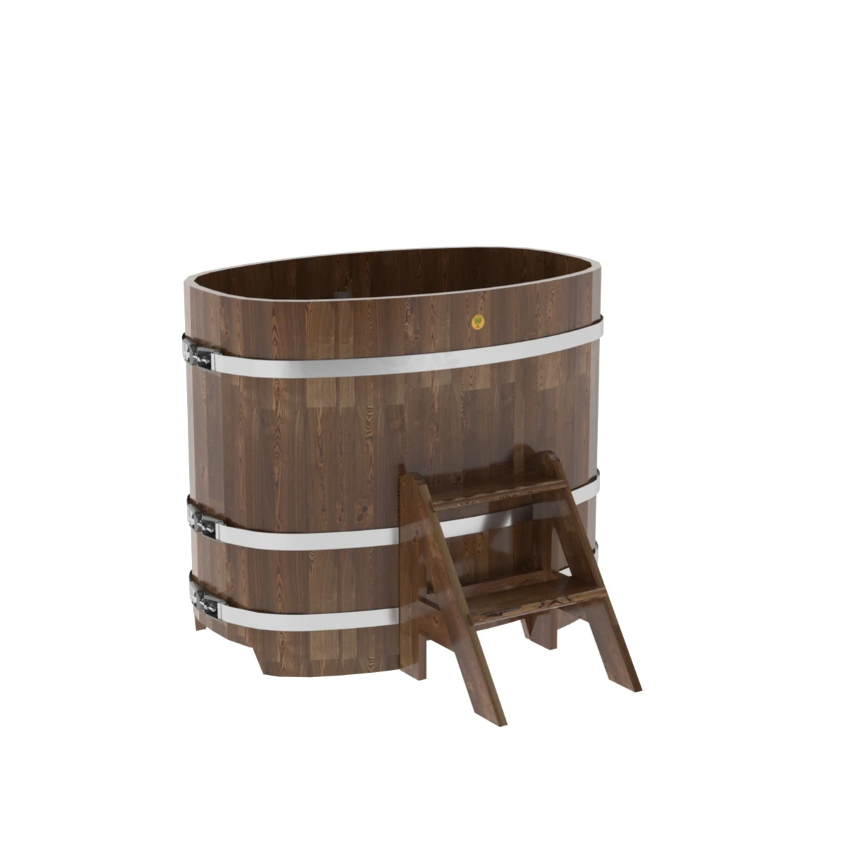 Купель BentWood овальная из мореной лиственницы 0,76х1,16