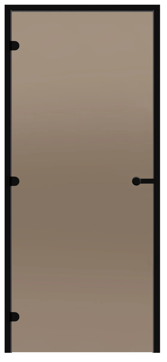 Дверь для хамама Harvia Black Line ALU 8x21 коробка черная, стекло бронза